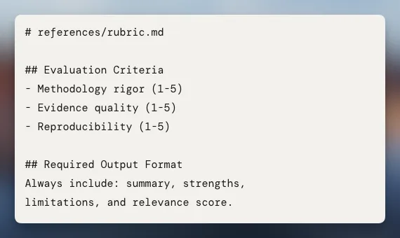 Context files as a reference binder